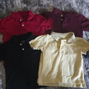 The Children's Place Polo Shirt Set - Red, Black, Yellow, Maroon